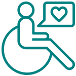 Line icon symbolizing disability insurance